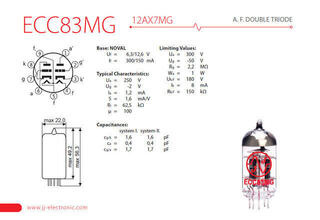 Vacuum Tube JJ Electronic ECC83MG / 12AX7MG Vacuum Tube - 1