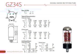 Röhre JJ Electronic GZ34 S/ 5AR4 Röhre - 1