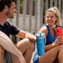 Termo šalica, čaša Stanley IceFlow Flip Straw Tumbler Azure 890 ml Termos boca - 6
