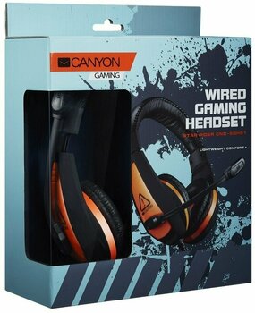 Schwarz Kabel 2M CANYON SGHS1 PC-Gaming-Kopfhörer einstellbar mit Mikrofon 