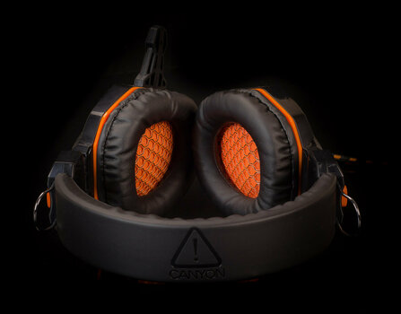 PC-kuulokkeet Canyon CND-SGHS3 Musta-Oranssi PC-kuulokkeet - 7