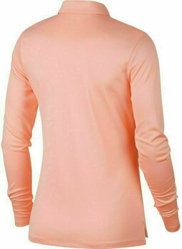 Polo Shirt Nike Dry Core Long Sleeve Womens Polo Shirt Storm Pink/Anthracite/White S - 2