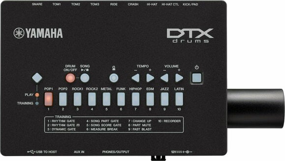 Zestaw perkusji elektronicznej Yamaha DTX432K Black - 6