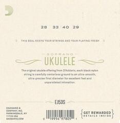Cuerdas para ukelele soprano D'Addario EJ53S Cuerdas para ukelele soprano - 2