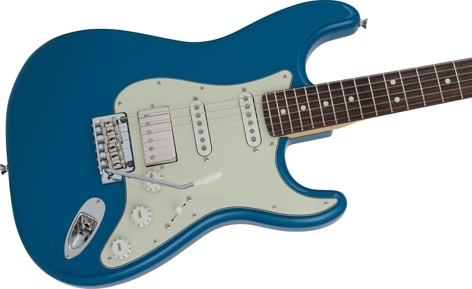 Fender MIJ Hybrid II Stratocaster HSS RW Forest Blue E-Gitarre