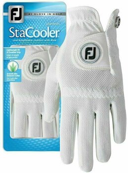 Gloves Footjoy StaCooler Mens Golf Glove White RH S - 2