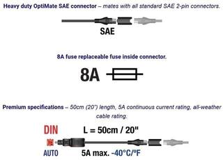 Încărcător Tecmate OptiMate CABLE SAE O-02 Încărcător - 4