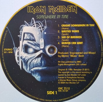 Disque vinyle Iron Maiden - Somewhere In Time (Limited Edition) (Yellow Coloured) (LP) - 4