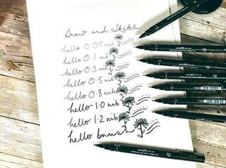 Technical Pen uni-ball Draw And Sketch Technical pens Black 8 pcs - 2