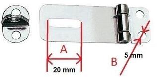 Bootslot, bootbeslag Osculati Hasp and Staple 65x23mm Bootslot, bootbeslag - 1