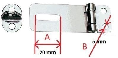 Ključavnice Osculati Hasp and Staple 65x23mm Ključavnice - 2