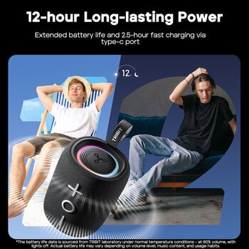 Портативна/Преносима тонколона Tribit StormBox Mini BTS33 Black Портативна/Преносима тонколона - 13