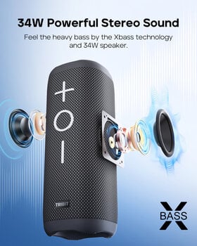 Bærbar højttaler Tribit StormBox 2 BTS32 Black Bærbar højttaler (Kun pakket ud) - 9