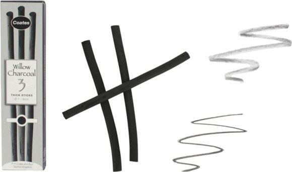 дървени въглища
 Coates Willow Комплект естествени въглени 7 - 9 mm 3 бр. - 2