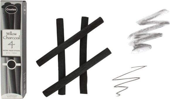 дървени въглища
 Coates Willow Комплект естествени въглени 12 - 14 mm 4 бр. - 2