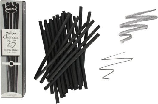 дървени въглища
 Coates Willow Комплект естествени въглени 4 - 6 mm 25 бр. - 2