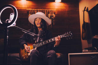 Sähkökitara Gibson Les Paul Studio Session Cream Trim Bourbon Burst Sähkökitara - 7