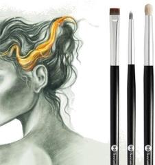 Pennello Borciani & Bonazzi Pastel Details Set di pennelli 3 pz - 1