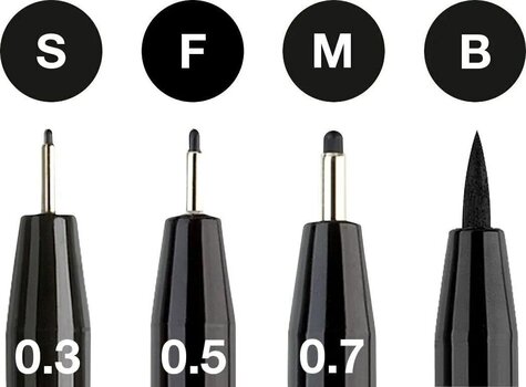 Filzstift Faber Castell 82.2902 Satz von Markern Black 4 Stück - 2