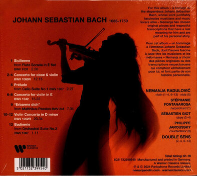 Music CD Nemanja Radulović & Double Sens - J. S. Bach (CD) - 2