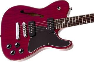 E-Gitarre Fender Jim Adkins JA-90 Telecaster Thinline IL Crimson Red Transparent E-Gitarre - 2