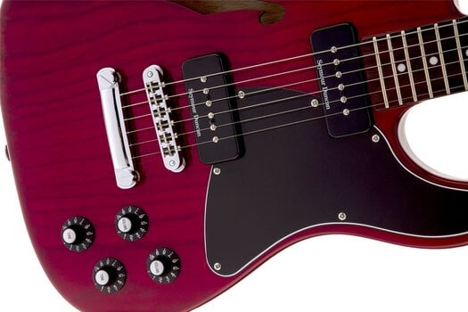Chitarra Elettrica Fender Jim Adkins JA-90 Telecaster Thinline IL Crimson Red Transparent Chitarra Elettrica - 4