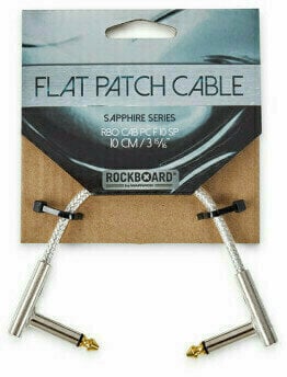 Verbindingskabel / patchkabel RockBoard Flat Patch Cable - SAPPHIRE Zilver 10 cm Gewikkeld - Gewikkeld - 3