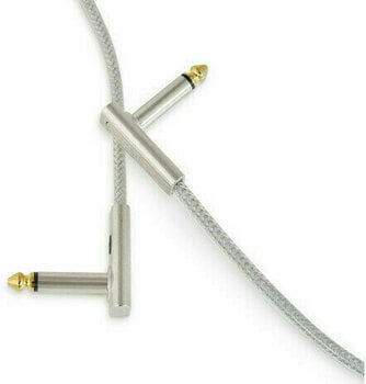 Propojovací kabel, Patch kabel RockBoard Flat Patch Cable - SAPPHIRE Stříbrná 10 cm Lomený - Lomený - 4