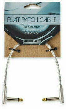 Kabel rozgałęziacz, Patch kabel RockBoard Flat Patch Cable - SAPPHIRE Srebrny 20 cm Kątowy - Kątowy - 3