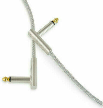 Propojovací kabel, Patch kabel RockBoard Flat Patch Cable - SAPPHIRE Stříbrná 30 cm Lomený - Lomený - 2