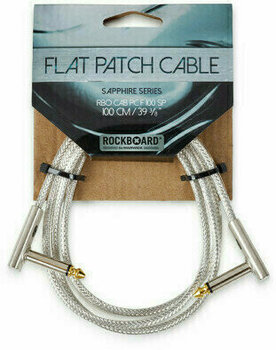 Adapter/Patch Cable RockBoard Flat Patch Cable - SAPPHIRE Silver 100 cm Angled - Angled - 4