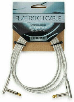 Câble de patch RockBoard Flat Patch Cable - SAPPHIRE Argent 120 cm Angle - Angle - 4