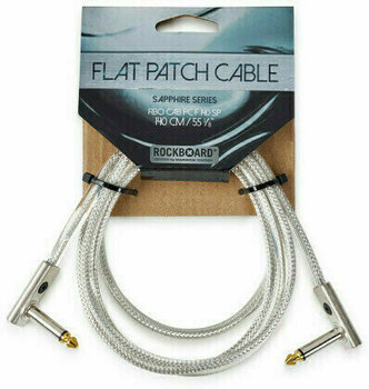 Cable adaptador/parche RockBoard Flat Patch Cable - SAPPHIRE Plata 140 cm Angulado - Angulado - 3