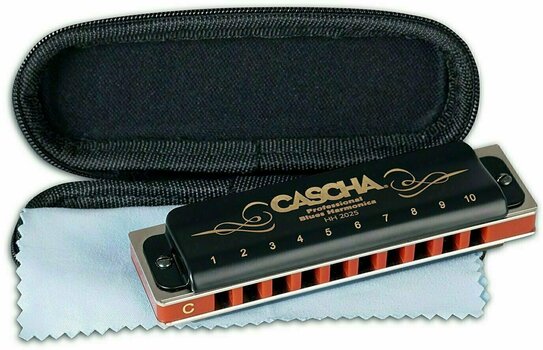 Diatonická ústní harmonika Cascha HH 1610 EN Professional Blues Set - 3