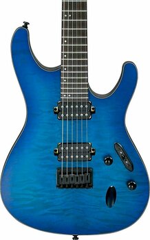 Guitare électrique Ibanez S621QM Sapphire Blue Flat - 3