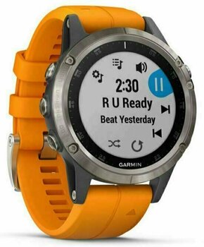 Reloj inteligente / Smartwatch Garmin fenix 5 Plus Sapphire/Titanium/Orange - 5