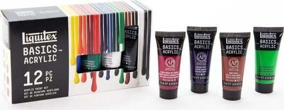 Peinture acrylique Liquitex Basic Ensemble de peintures acryliques 12 x 22 ml - 3