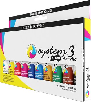 Akrilna boja Daler Rowney System3 Set akrilnih boja 10 x 29,5 ml - 6