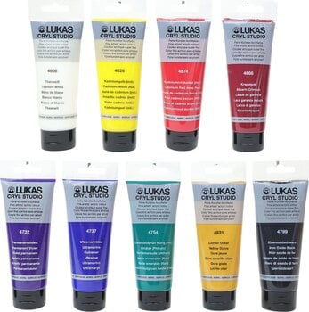 Culoare acrilică Lukas Cryl Studio Set de vopsele acrilice Mix 2 9 x 100 ml - 2