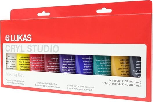 Culoare acrilică Lukas Cryl Studio Set de vopsele acrilice Mix 2 9 x 100 ml - 4