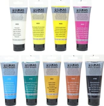 Acrylfarbe Lukas Cryl Studio Set Acrylfarben Mix 1 9 x 100 ml - 2