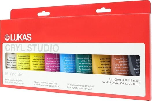 Acrylfarbe Lukas Cryl Studio Set Acrylfarben Mix 1 9 x 100 ml - 4