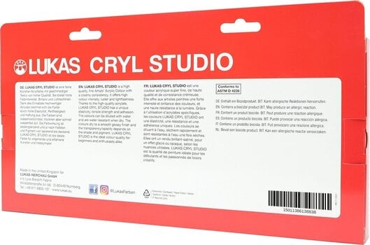 Acrylfarbe Lukas Cryl Studio Set Acrylfarben Mix 1 9 x 100 ml - 5