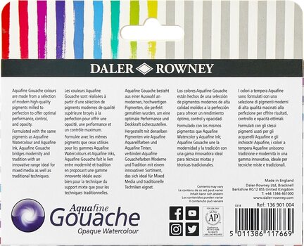 Gouache malt
 Daler Rowney Aquafine Set Gouachefarben Starter Set 6 x 15 ml - 4
