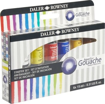 Gouache malt
 Daler Rowney Aquafine Set Gouachefarben Starter Set 6 x 15 ml - 5