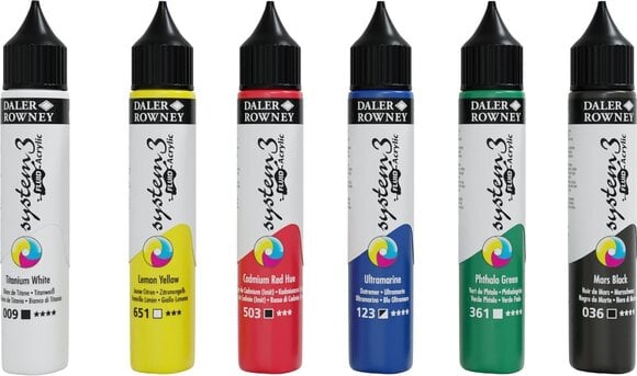 Akrilna boja Daler Rowney System3 Set akrilnih boja Početni set 6 x 29,5 ml - 2