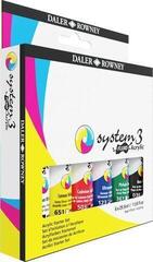 Akrüülvärv Daler Rowney System3 Acrylic Paint Plastic Bottle Fluid 29,5 ml Cardboard Box Starter Set 6 Assorted Colours - 3