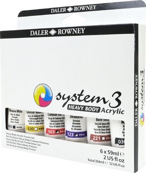 Akrilna boja Daler Rowney System3 Сет акрилних боја Starter Set 6 x 59 ml - 3