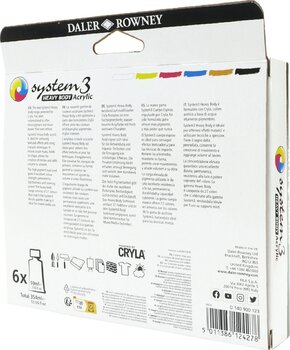 Akrilna boja Daler Rowney System3 Сет акрилних боја Starter Set 6 x 59 ml - 4