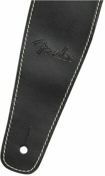 Leather guitar strap Fender Broken-In  2.5'' Leather guitar strap Black - 2